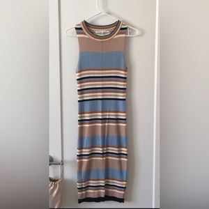 English Factory sleeveless sweater dress, striped Large